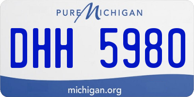 MI license plate DHH5980
