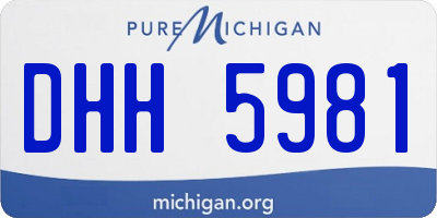 MI license plate DHH5981