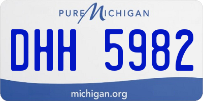 MI license plate DHH5982