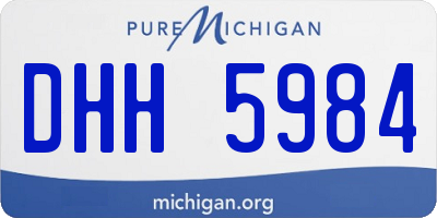 MI license plate DHH5984