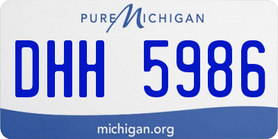 MI license plate DHH5986