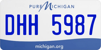 MI license plate DHH5987