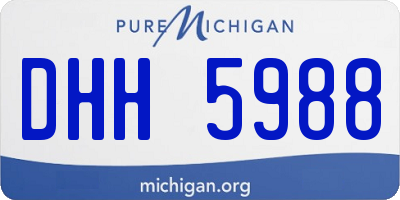 MI license plate DHH5988