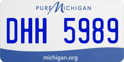 MI license plate DHH5989
