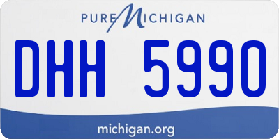 MI license plate DHH5990
