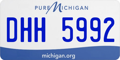 MI license plate DHH5992