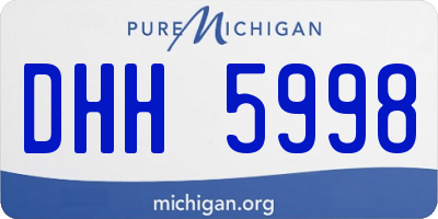MI license plate DHH5998