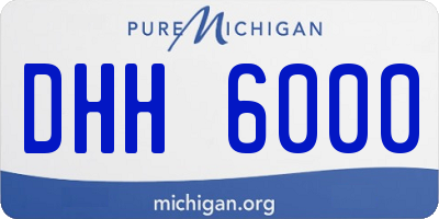 MI license plate DHH6000