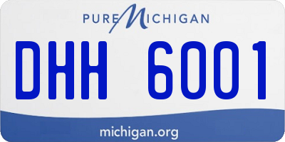 MI license plate DHH6001