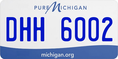 MI license plate DHH6002
