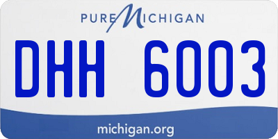 MI license plate DHH6003