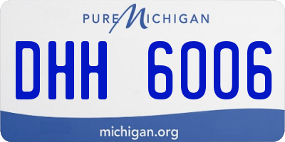 MI license plate DHH6006