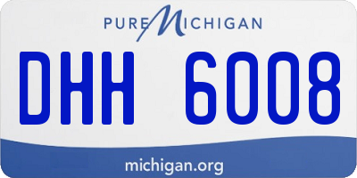 MI license plate DHH6008