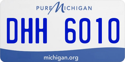MI license plate DHH6010