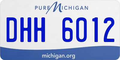 MI license plate DHH6012