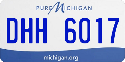MI license plate DHH6017