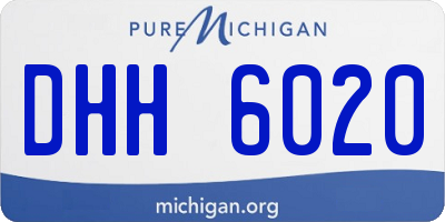 MI license plate DHH6020
