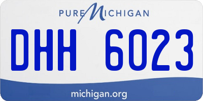 MI license plate DHH6023