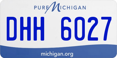 MI license plate DHH6027