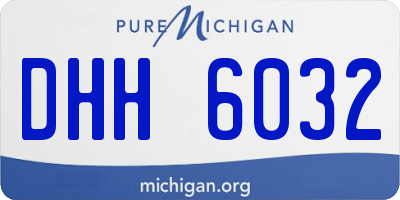 MI license plate DHH6032