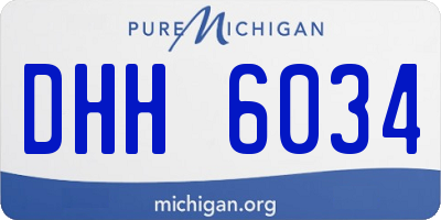 MI license plate DHH6034