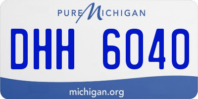 MI license plate DHH6040