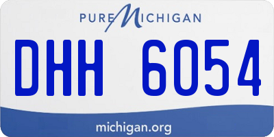 MI license plate DHH6054