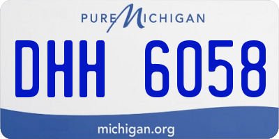 MI license plate DHH6058