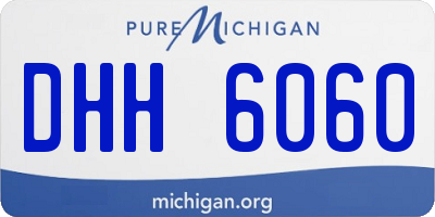 MI license plate DHH6060