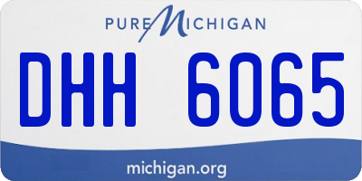 MI license plate DHH6065