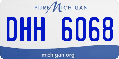 MI license plate DHH6068