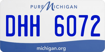 MI license plate DHH6072