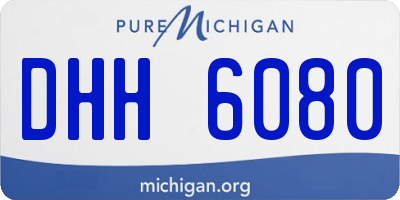 MI license plate DHH6080