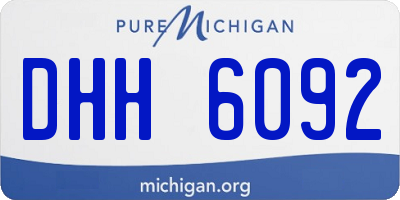 MI license plate DHH6092