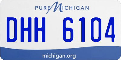 MI license plate DHH6104