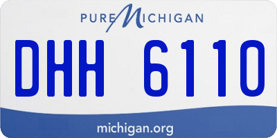 MI license plate DHH6110