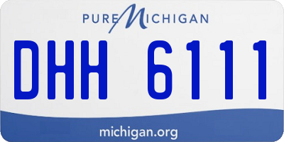 MI license plate DHH6111