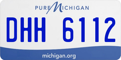 MI license plate DHH6112