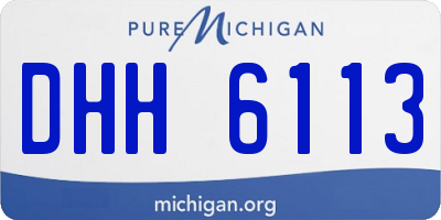 MI license plate DHH6113