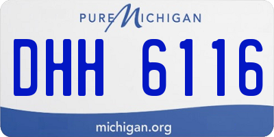 MI license plate DHH6116