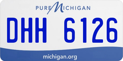 MI license plate DHH6126