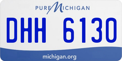MI license plate DHH6130