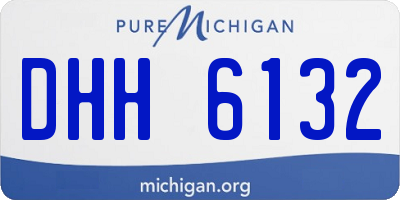 MI license plate DHH6132