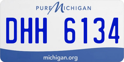 MI license plate DHH6134