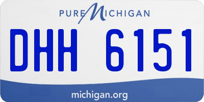 MI license plate DHH6151
