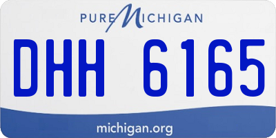 MI license plate DHH6165