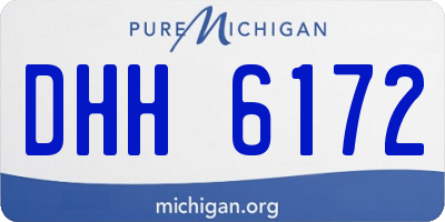 MI license plate DHH6172