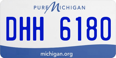MI license plate DHH6180