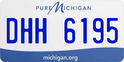 MI license plate DHH6195