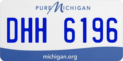 MI license plate DHH6196